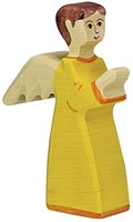 Holztiger ange en bois figurine de Noël jouet sûr fait main