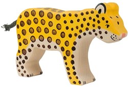 Holztiger figurine léopard en bois pour enfants - bois FSC