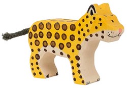 Holztiger figurine léopard en bois - jouet artisanal et sûr