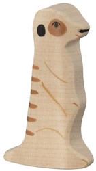 Holztiger figurine suricate en bois jouet animal safari