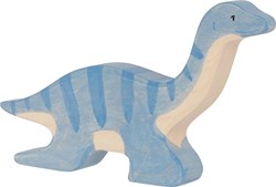 Holztiger figurine dinosaure Plesiosaurus bois fait main