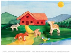 Holztiger animaux de la forêt en bois - jouet artisanal pour enfants