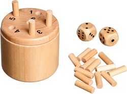 Philos jeu de dés tonneau bois petit jeu de famille jeu de hasard