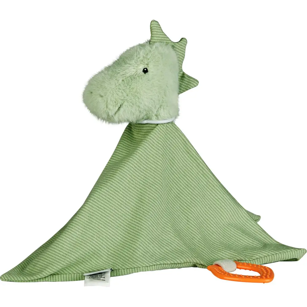 Sterntaler doudou dinosaure bébé vert avec anneau de dentition et tissu doux