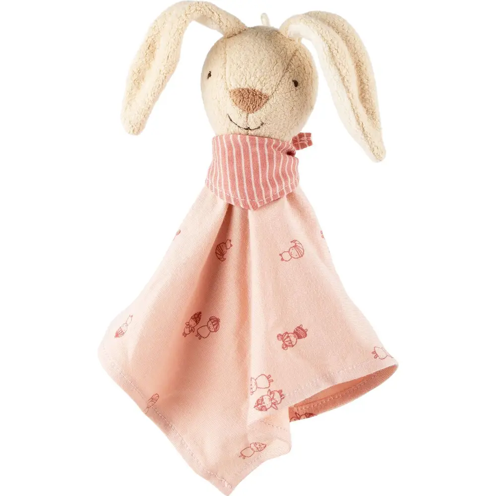 sigikid doudou lapin bébé rose multicolore peluche 24 cm