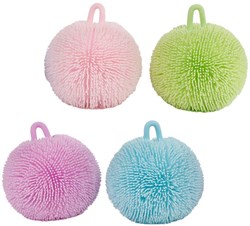 Balle anti-stress Fluffy pastel jouet silicone vert pour enfants