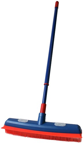 Brosse balai en caoutchouc multicolore pour sols durs