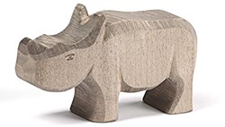 Ostheimer figurine en bois rhinocéros petit - jouet éducatif