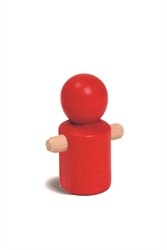 nic jouet en bois petit homme marcheur rouge figurine bois