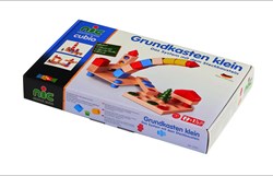 nic coffret de construction bois boîte de base petite 44 pièces multicolore éducatif
