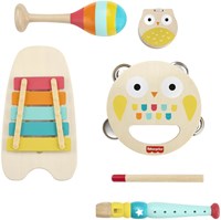 Fisher-Price ensemble d'instruments de musique en bois - jouet musical pour enfants