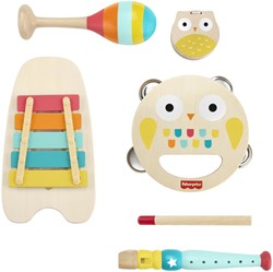 Fisher-Price ensemble d'instruments de musique en bois - jouet musical pour enfants