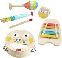Fisher-Price ensemble d'instruments de musique en bois - jouet musical pour enfants-2