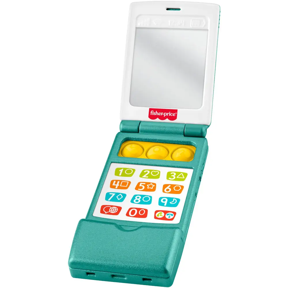Téléphone à clapet jouet Mattel Fisher-Price apprentissage vert pour tout-petits