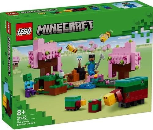 LEGO Minecraft set de construction jardin de cerisiers avec animaux et zombie 21260