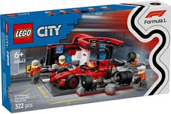LEGO City voiture de course F1 pit stop et set de construction Ferrari