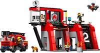 LEGO City jouet de pompier Caserne de pompiers et camion 60414-2