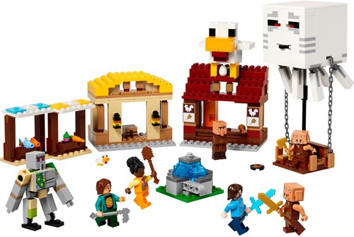 LEGO Minecraft set de construction Attaque du ballon Ghast sur le village - 555 pièces-2