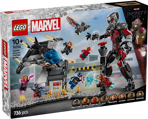 LEGO 76314 Super Heroes Marvel Captain America:  Civil War actiescène