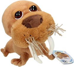 Lobbes peluche morse - grande tête - 21cm - doudou tout doux