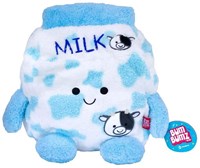 BumBumz peluche brique de lait - jouet en peluche bleu 30 cm effet pouf