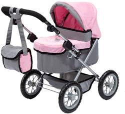 Bayer Chic 2000 landau poupée Trendy gris rose poignée réglable
