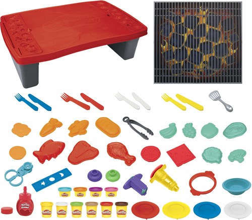 Play-Doh barbecue jouet avec accessoires et pâte à modeler colorée-3