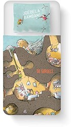 Housse de couette enfant coton Gorgels 140x200 cm lit simple multicolore