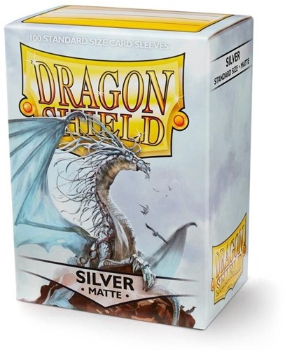 Dragon Shield protège-cartes taille standard argent mat 100 pièces