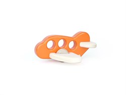 Bajo avion en bois - jouet durable, couleur orange