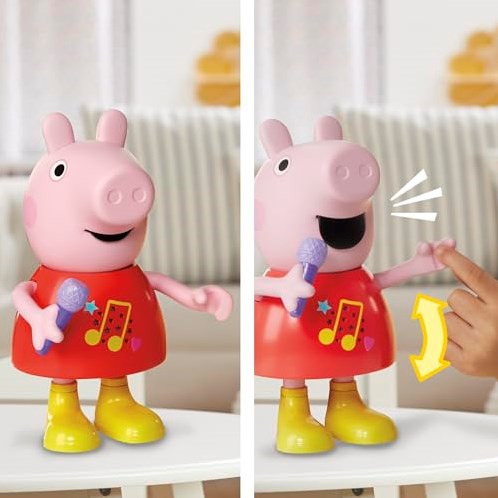 Hasbro Peppa Pig poupée peluche parlante et chantante - jouet interactif-2