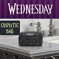 Blue Sky Studios trousse Wednesday - pochette cosmétique matelassée noire-2