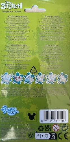 Totum feuille d'autocollants - stickers laser Stitch et Angel pour enfants-2