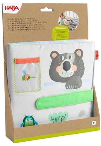 Haba album photo bébé amis de la forêt livre en tissu doux pour bébés