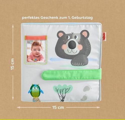 Haba album photo bébé amis de la forêt livre en tissu doux pour bébés-3