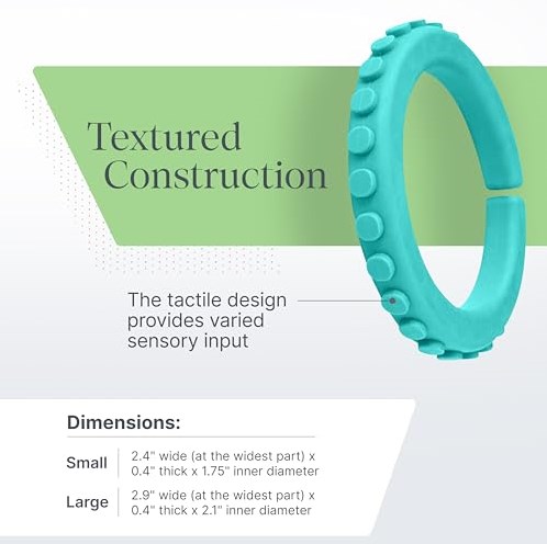 Ark Therapeutics bracelet à mâcher jouet sensoriel vert citron XT moyen-2
