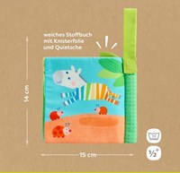 Haba livre en tissu zèbre livre bébé jouet doux interactif Haba Stoffen Boek Zebra-3