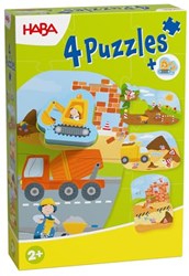 Haba jouet puzzle - 4 premiers puzzles chantier pour enfants