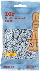 Hama perles à repasser - gris clair - 1000 pièces - loisirs créatifs