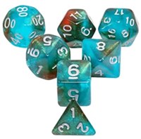 Foam Brain Games dés phosphorescents bleu Nebula set RPG