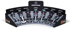 Coffret cadeau deluxe F1 Mercedes AMG avec support d’exposition voiture de course 1:43