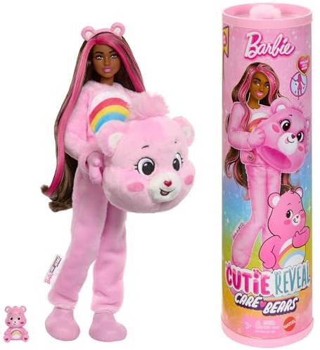 Mattel Barbie Cutie Reveal poupée Bisounours rose - poupée surprise