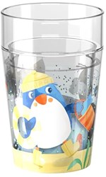 Haba gobelet à paillettes pingouin - gobelet enfant 150 ml transparent