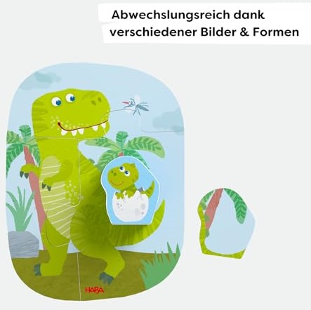 Haba jouet puzzle - Dinosaures, 4 premiers puzzles pour enfants-3