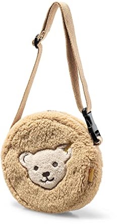 Steiff sac bandoulière en peluche avec pouet - beige - 17 cm - sac enfant