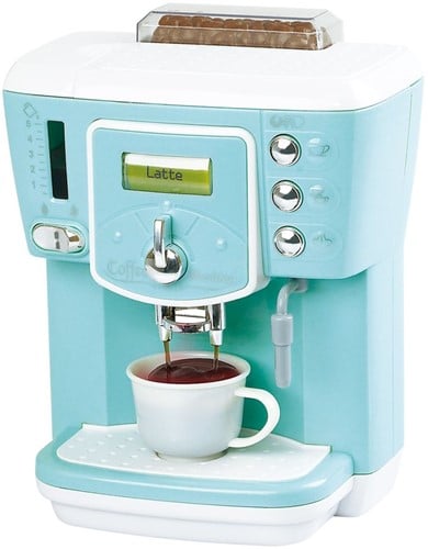 Play machine à café jouet bleu deluxe - cafetière pour enfants