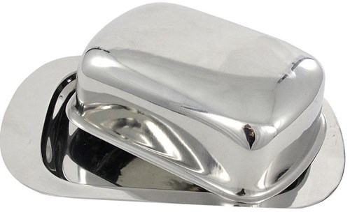 Svenska Living beurrier inox argenté 19x15 cm boîte à beurre cuisine-2