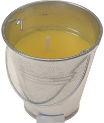 ProGarden bougie à la citronnelle anti-moustiques dans seau zinc 6x6,5cm