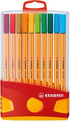 Stabilo feutre fin ColorParade 20 couleurs - point 88 set rouge/bleu