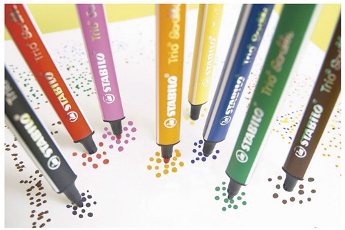 Stabilo feutre ergonomique - Trio Scribbi set 8 couleurs indestructible-3
